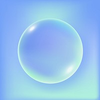 3D blue round ball element, digital remix vector