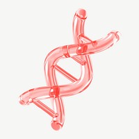 Red 3D DNA helix psd