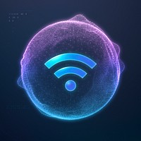 Wifi icon, smart network psd