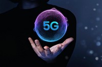 5G network connection, digital remix