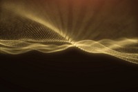 Abstract yellow wave background, digital remix psd