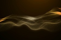 Abstract yellow wave background, digital remix psd