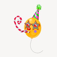 Funky party balloon graphic