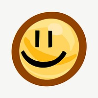 Smiling emoticon, facial expression clipart psd