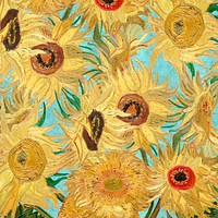 Van Gogh's Sunflowers, famous painting, remixed by rawpixel
