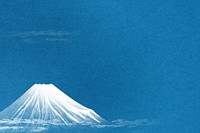 Hiroaki's Mount Fuji background, vintage Japanese illustration, remixed by rawpixel