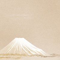 Hiroaki's Mount Fuji background, vintage Japanese illustration, remixed by rawpixel