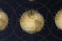 Gold vintage globe background, world map aesthetic design, remixed by rawpixel