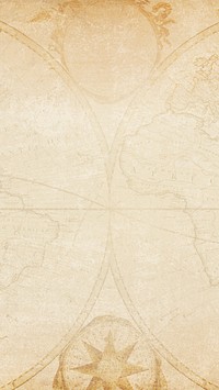 Vintage world map phone wallpaper, artwork by Bowles Carington, remixed by rawpixel