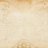 Vintage world map background, artwork by Bowles Carington, remixed by rawpixel