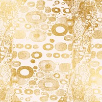 Aesthetic gold Gustav Klimt's Hope II pattern, famous painting design, remixed by rawpixel