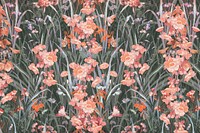 Grass with wildflowers patterned background, remixed by rawpixel