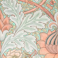 William Morris' St.James background, vintage botanical pattern, remixed by rawpixel