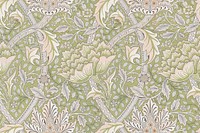 William Morris' Windrush background, vintage botanical pattern, remixed by rawpixel