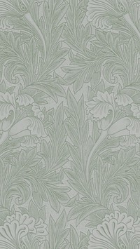 William Morris' Tulip phone wallpaper, flower pattern background, remixed by rawpixel