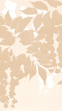 Aesthetic brown leaf phone wallpaper, remixed by rawpixel