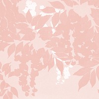 Aesthetic pink leaf pattern background, remixed by rawpixel
