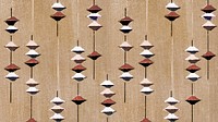 Brown Japanese woodblock computer wallpaper, vintage artwork by Furuya Korin, remixed by rawpixel