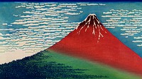 Hokusai's Mount Fuji computer wallpaper, Japanese nature background, remixed by rawpixel