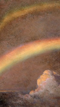 Henry Mosler's artwork mobile wallpaper, The Spirit of the Rainbow famous painting, remixed by rawpixel