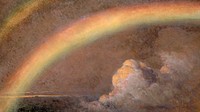 Henry Mosler's artwork desktop wallpaper, The Spirit of the Rainbow famous painting, remixed by rawpixel