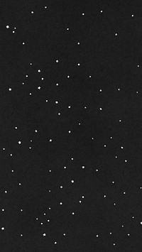 Starry sky mobile wallpaper, black and white design, remixed by rawpixel