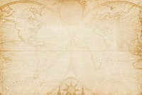 Vintage world map background, artwork by Bowles Carington, remixed by rawpixel