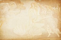 The Birth of Venus background, vintage famous artwork by Sandro Botticelli, remixed by rawpixel