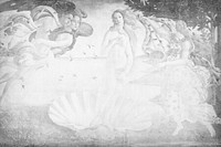 The Birth of Venus background, vintage famous artwork by Sandro Botticelli, remixed by rawpixel