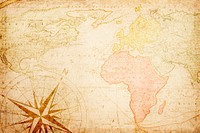 Vintage world map background, old paper texture