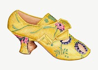 Vintage woman's shoes psd, collage element