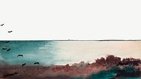 Breaking Storm border desktop wallpaper, Winslow Homer's Coast of Maine illustration psd, remixed by rawpixel