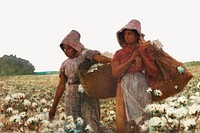 The Cotton Pickers background, Winslow Homer's illustration, remixed by rawpixel