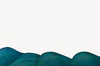 Dark teal ocean wave border, watercolor texture. Remastered by rawpixel.