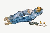 Van Gogh's The Siesta, famous painting psd, remixed by rawpixel