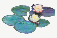 Claude Monet's Nympheas, famous painting psd, remixed by rawpixel