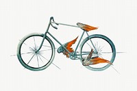 Aesthetic bicycle illustration. Remastered by rawpixel.