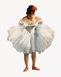 Vintage ballerina, Edgar Degas' famous artwork The Dance Class, remixed by rawpixel