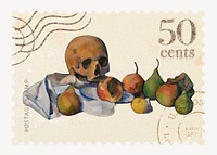 Paul Cezanne&rsquo;s postage stamp, Still Life with Skull, remixed by rawpixel