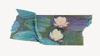 Monet's water lilies artwork washi tape. Famous art remixed by rawpixel.