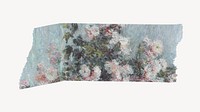 Chrysanthemums artwork washi tape. Claude Monet artwork, remixed by rawpixel.