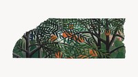 Orange trees washi tape, Henri Rousseau's vintage illustration, remixed by rawpixel