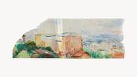 View From Montmartre washi tape, Pierre-Auguste Renoir's artwork, remixed by rawpixel