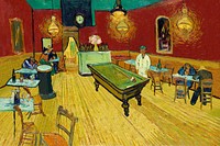 Van Gogh's The Night Cafe, vintage illustration. Original from the Yale University Art Gallery. Remastered by rawpixel.