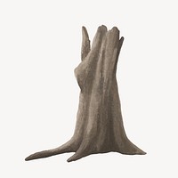 Tree trunk, aesthetic nature illustration