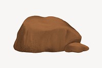 Brown rock, aesthetic nature illustration