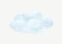 Fluffy cloud, nature illustration collage element psd