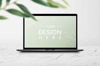 Blank laptop screen mockup design