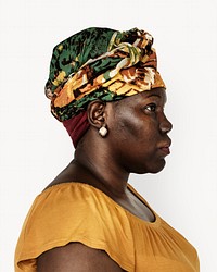 Ugandan woman portrait isolated design