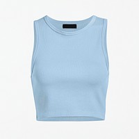 Baby blue crop tank top mockup